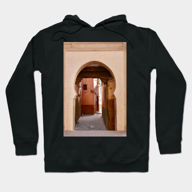 Alley in Marrakech, Morocco Hoodie by rogerstrawberry